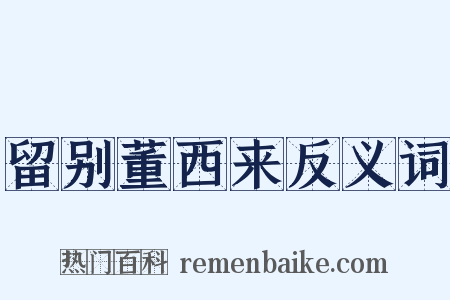 留别董西来反义词是什么意思的图片